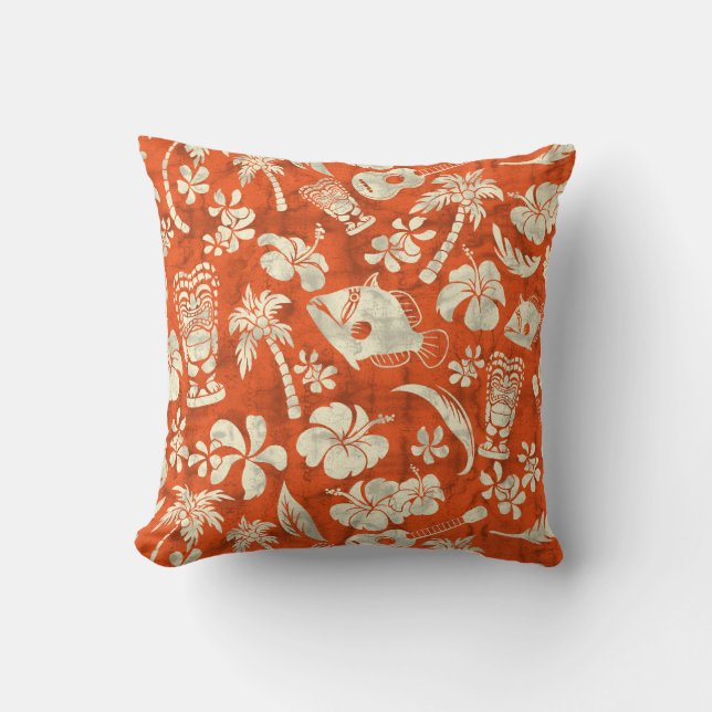 Makapuu Beach Hawaiian Batik Vierkante Kussens (Voorkant)