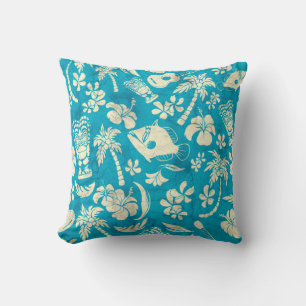 Makapuu Beach Hawaiian Batik Vierkante Kussens