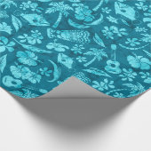 Makapuu Beach Hawaiian Batik Wrapping Paper Cadeaupapier (Hoek)