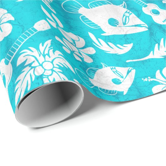 Makapuu Beach Hawaiian Batik Wrapping Paper Cadeaupapier (Rol Hoek)
