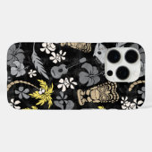 Makapuu Beach Hawaiian Batik Zwart Grijs Case-Mate iPhone Case (Achterkant (horizontaal))