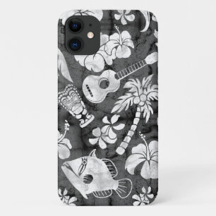 Makapuu Beach Hawaiian Charcoal Gray Batik Case-Mate iPhone Case