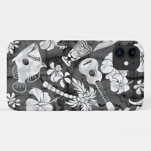 Makapuu Beach Hawaiian Charcoal Gray Batik Case-Mate iPhone Case (Achterkant (horizontaal))