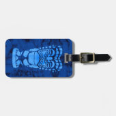 Makapuu Beach Hawaiian Laughing Tiki Batik Bagagelabel (Voorkant horizontaal)