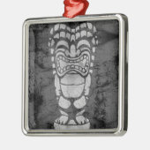 Makapuu Beach Hawaiian Laughing Tiki Batik Metalen Ornament (Links)