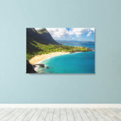 Makapuu Beach Kustlijn Canvas Afdruk (Insitu (Houten vloer))