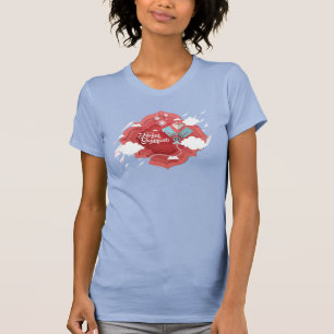 Makar Sankranti blauw en rode kite T-shirt
