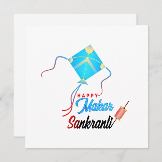 Makar Sankranti Kaart (Voorkant / Achterkant)