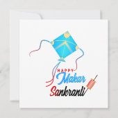 Makar Sankranti Kaart (Achterkant)