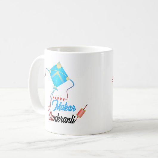 Makar Sankranti Koffiemok (Voorkant links)