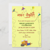 Makar Sankranti Uitnodiging viering (Voorkant)