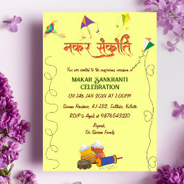 Makar Sankranti Uitnodiging viering