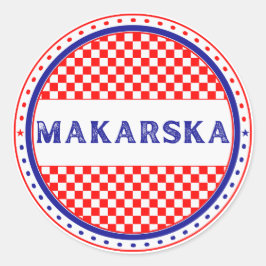 Makarska City Pride Embleem – Kroatische identitei Ronde Sticker