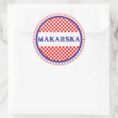 Makarska City Pride Emblem – Croatian Identity Ronde Sticker (Tas)