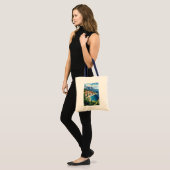 Makarska Croatia Illustration Travel Art Vintage Tote Bag (Voorkant (model))