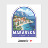 Makarska Croatia Travel Art Embleem Sticker (Vel)