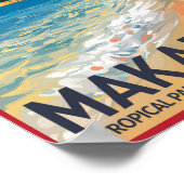 Makarska Croatia Travel Art Vintage Poster (Hoek)