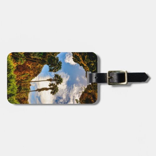 Makauwahi Cave Palm Trees, Kauai, Hawaii Bagagelabel (Voorkant horizontaal)