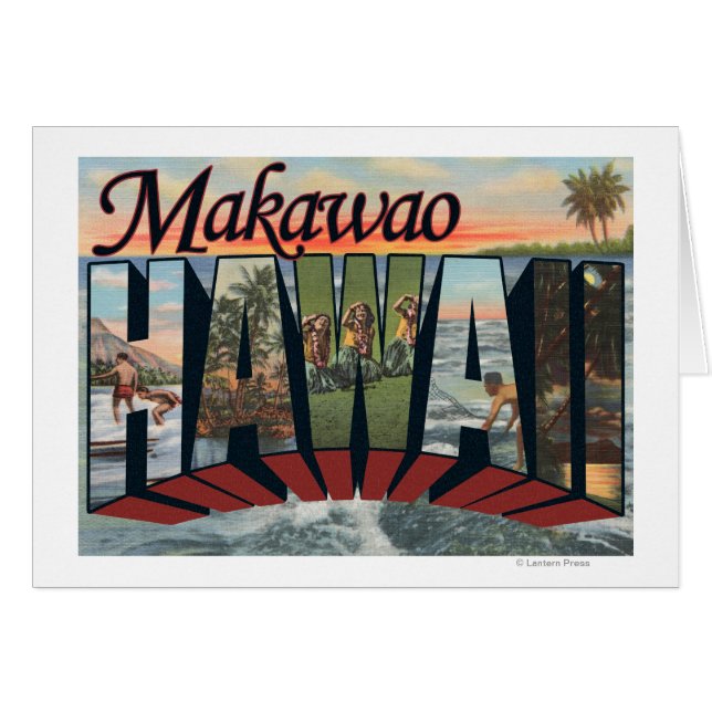 Makawao, Hawaii - Grote letterscènes (Voorkant Horizontaal)