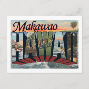 Makawao, Hawaii - Grote letterscènes Briefkaart