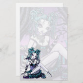 "Makayla" Gothic Couture Tea Party Fairy Stationer Briefpapier (Voorkant / Achterkant)