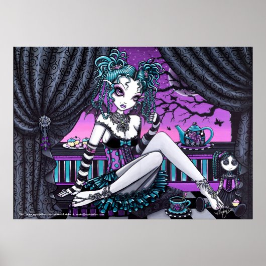"Makayla" Gothic Fairy Tea Party Poster (Voorkant)