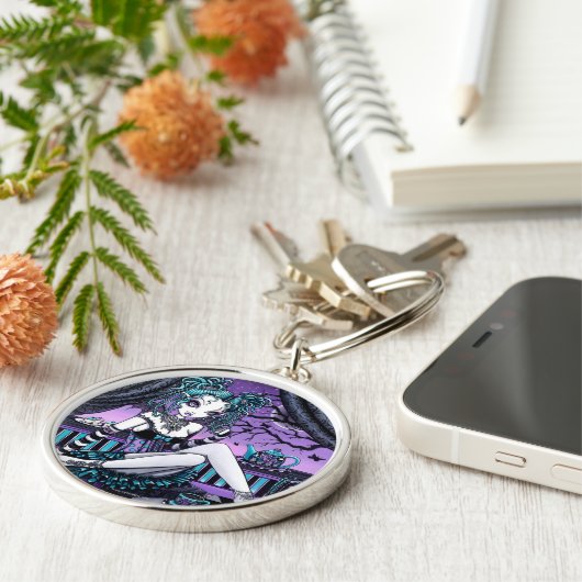 "Makayla" Gothische couture Fairy Sleutelhanger (Zijkant)