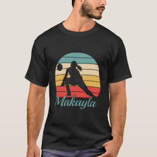 Makayla Naam Gepersonaliseerd Volleybal T-shirt