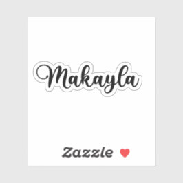Makayla Naam - Handgeschreven kalligrafie Sticker