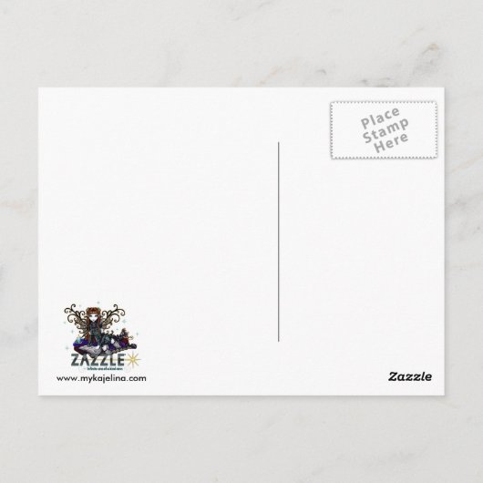 Makayla Schattig Faerie Tea Party Fantasy Briefkaa Briefkaart (Achterkant)