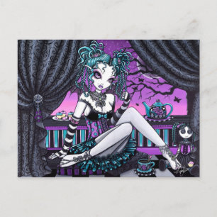 Makayla Schattig Faerie Tea Party Fantasy Briefkaa Briefkaart