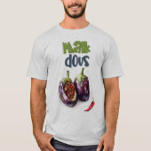 Makdous gevulde aubergine walnoten, knoflook مكدوس t-shirt (Voorkant)