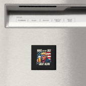 Make 4th Of July Great Again Trump Beer Drinking Magneet (Insitu (Vaatwasser))