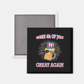 Make 4th Of July Great Again Trump Uncle Sam Us Fl Magneet (Voorkant / Achterkant)
