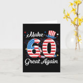 Make 60 Great Again 60th Birthday Amerikaanse vlag Kaart (Gele Bloem)