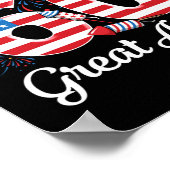 Make 60 Great Again 60th Birthday Amerikaanse vlag Poster (Hoek)