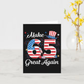 Make 65 Great Again 65th Birthday Amerikaanse vlag Kaart (Gele Bloem)