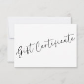 Make A Gift Certificate | Clean Business Gift Card (Achterkant)