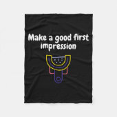 Make A Good First Impression Dental Funny  Fleece Deken (Voorkant)