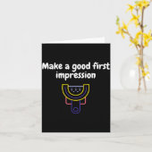 Make A Good First Impression Dental Funny  Kaart (Gele Bloem)