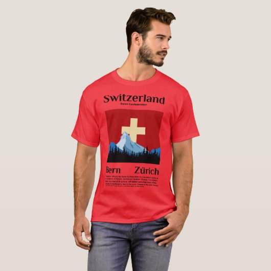 make a journey to Switzerland T-shirt (Voorkant volledig)