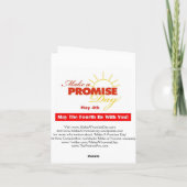 Make A Promise Day Greeting Card - Blank Inside Kaart (Achterkant)