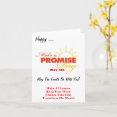 Make A Promise Day Greeting Card - Blank Inside Kaart (Gele Bloem)