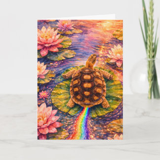 Make a rainbow and follow your bliss turtle kaart