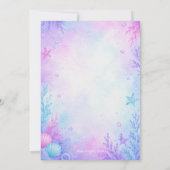 Make a Splash Mermaid Birthday Party Watercolor Kaart (Achterkant)