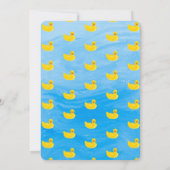 Make a Splash Rubber Duck 2nd Birthday Invitation Kaart (Achterkant)