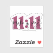 “Make a Wish 11:11 Sticker – Manifest Your Dreams” (Vel)