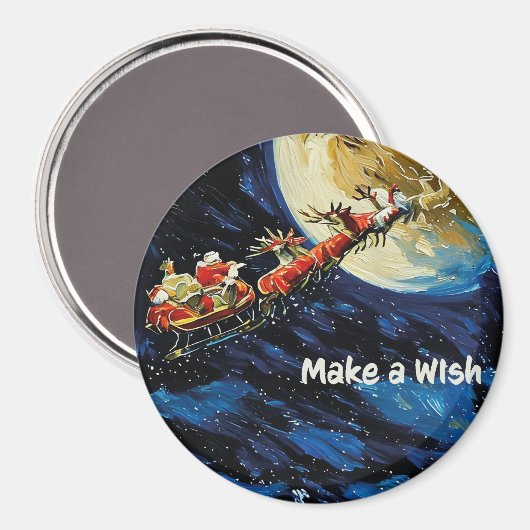 Make a Wish magnet, Christmas small gift Magneet (Voorkant / Achterkant)