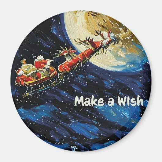 Make a Wish magnet, Christmas small gift Magneet (Voorkant)