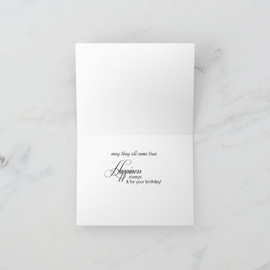 Make a Wish on a Star Birthday Card Kaart (Binnen)